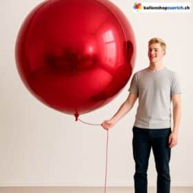 Palloncino in foil XXXL rotondo – 175 cm rosso.jpg